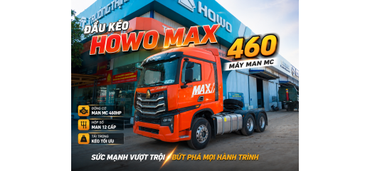 XE ĐẦU KÉO HOWO MAX 460HP CẦU LÁP