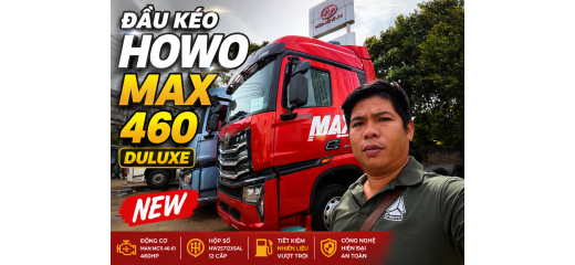 XE ĐẦU KÉO HOWO MAX 460 CẦU LÁP BẢN DELUXE