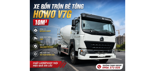 XE HOWO BỒN TRỘN V7G 380HP 10M3