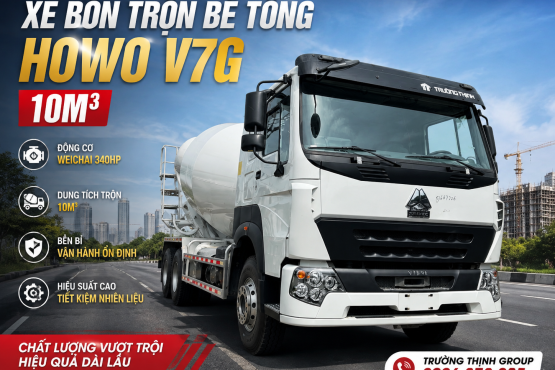 XE HOWO BỒN TRỘN V7G 380HP 10M3