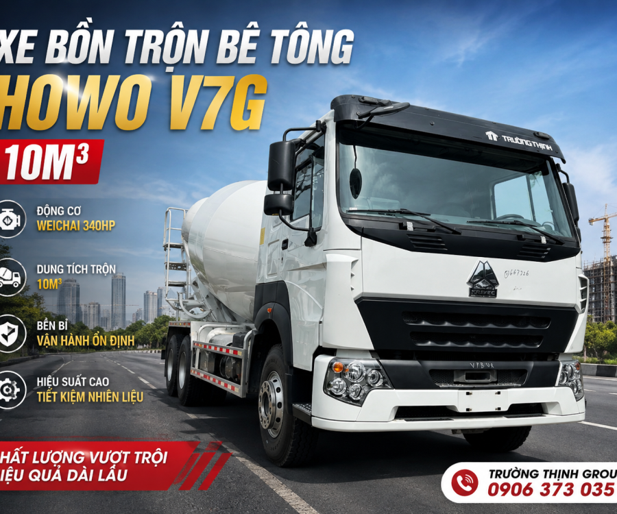 XE HOWO BỒN TRỘN V7G 380HP 10M3